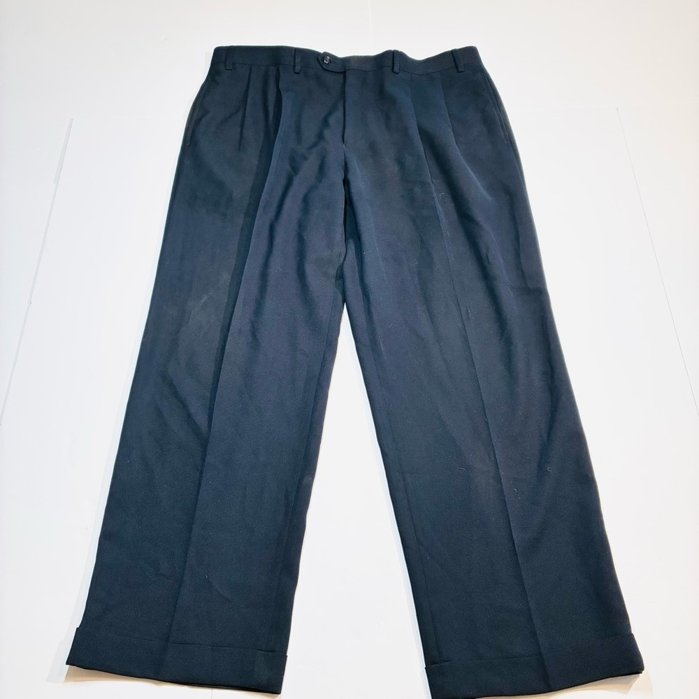 Lauren Ralph Lauren Mens Dress Pants Pleated Navy Blue 38 X 30